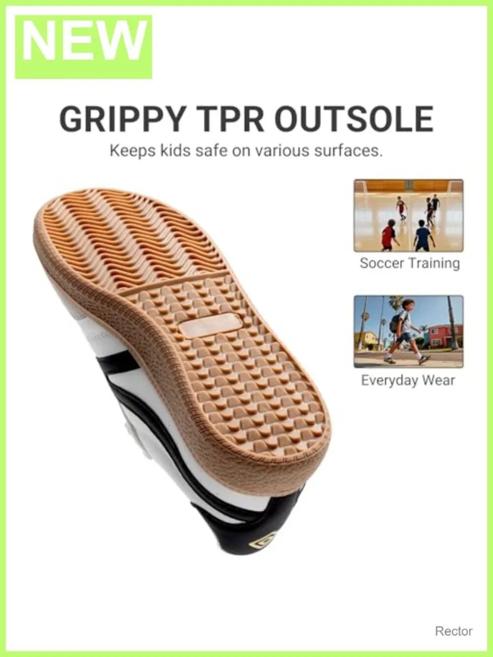 Kids Indoor Soccer Shoes Faux Leather Athletic Sneakers